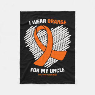Ik Draag Sinaasappel voor mijn oom RSDCRPS bewustz Fleece Deken