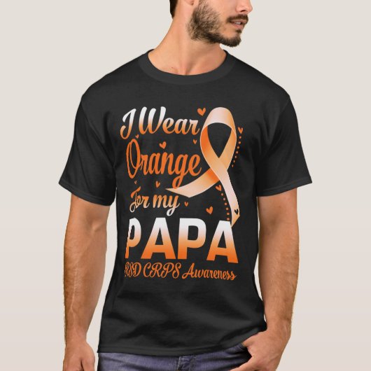 Ik Draag Sinaasappel voor mijn Papa RSD CRPS Aware T-shirt (Voorkant)