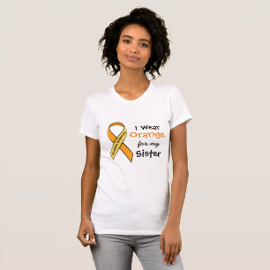 Ik Draag Sinaasappel voor mijn Sister MS Awareness T-shirt