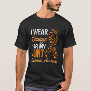 Ik Draag Sinaasappel voor mijn tante Leukemia Awar T-shirt