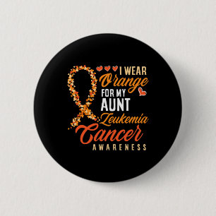 Ik Draag Sinaasappel voor mijn tante Leukemia Canc Ronde Button 5,7 Cm