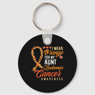 Ik Draag Sinaasappel voor mijn tante Leukemia Canc Sleutelhanger