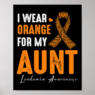Ik Draag Sinaasappel voor mijn tante leukemie kank Poster