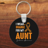 Ik Draag Sinaasappel voor mijn tante leukemie kank Sleutelhanger (Voorkant)