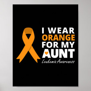 Ik Draag Sinaasappel voor mijn tante Ribbon Family Poster