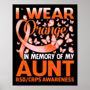 Ik Draag Sinaasappel voor mijn tante RSD CRPS Awar Poster