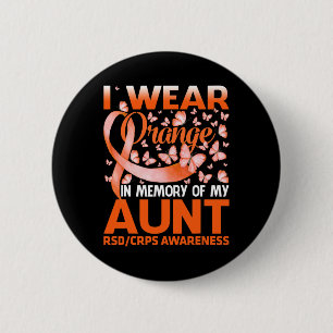 Ik Draag Sinaasappel voor mijn tante RSD CRPS Awar Ronde Button 5,7 Cm
