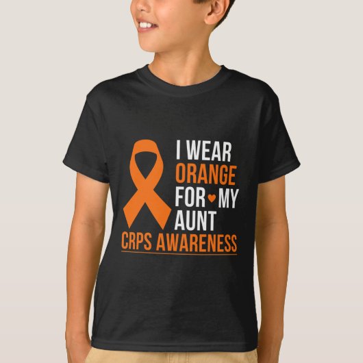 Ik Draag Sinaasappel voor mijn tante RSD CRPS Awar T-shirt (Voorkant)