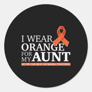 Ik Draag Sinaasappel voor mijn tante zodat we leuk Ronde Sticker