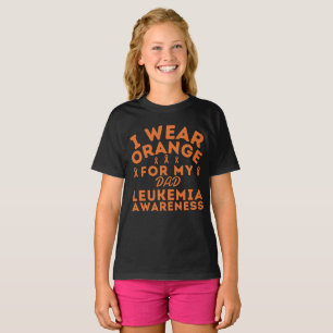 Ik Draag Sinaasappel voor mijn vader leukemie bewu T-shirt