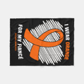 Ik Draag Sinaasappel voor mijn verloofde RSDCRPS b Fleece Deken (Voorkant (Horizontaal))