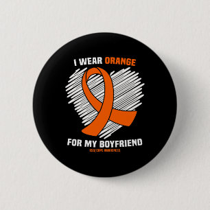 Ik Draag Sinaasappel voor mijn vriend RSDCRPS Awar Ronde Button 5,7 Cm