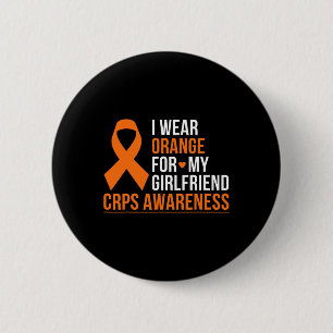 Ik Draag Sinaasappel voor mijn Vriendin RSD CRPS-b Ronde Button 5,7 Cm