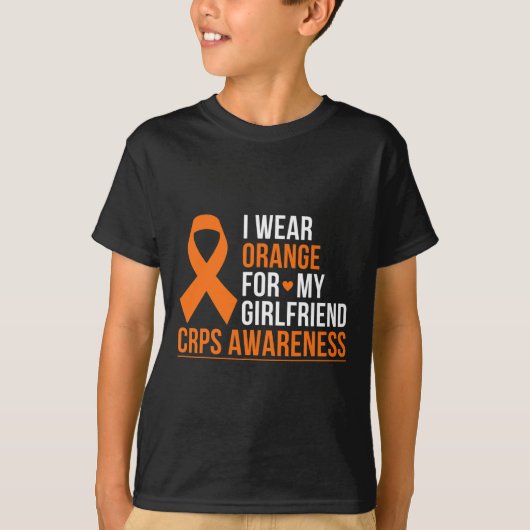 Ik Draag Sinaasappel voor mijn Vriendin RSD CRPS-b T-shirt (Voorkant)