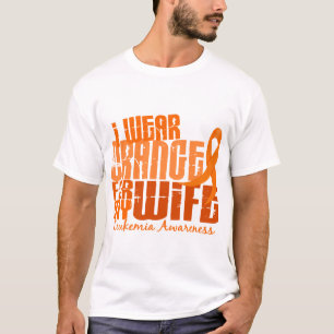 Ik Draag Sinaasappel voor mijn vrouw 6.4 leukemie T-shirt