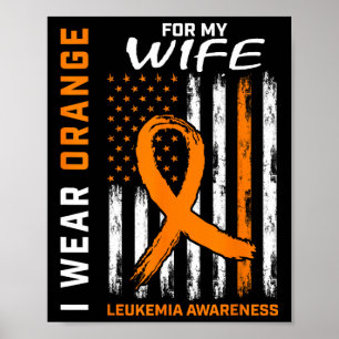 Ik Draag Sinaasappel voor mijn vrouw Leukemie Awar Poster