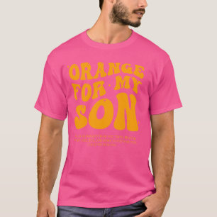 Ik Draag Sinaasappel voor mijn zoon leukemie bewus T-shirt