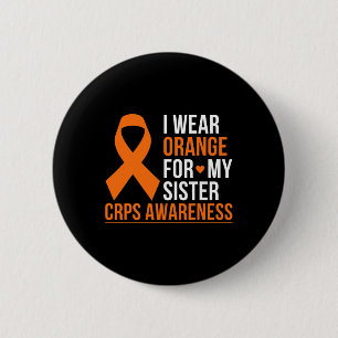 Ik Draag Sinaasappel voor mijn zus RSD CRPS Awaren Ronde Button 5,7 Cm