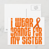 Ik Draag Sinaasappel voor mijn zuster 16 Briefkaart (Voorkant / Achterkant)