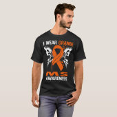 Ik Draag Sinaasappel voor MS Awareness T-shirt (Voorkant volledig)