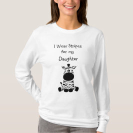 Ik draag strepen voor mijn dochter EDS bewustzijns T-shirt