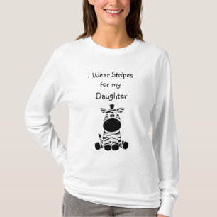 Ik draag strepen voor mijn dochter EDS bewustzijns T-shirt
