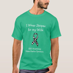 Ik Draag strepen voor mijn Wife EDS Awareness Shir T-shirt