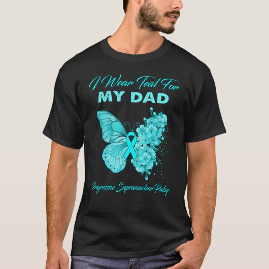 Ik draag Teal voor mijn vader Progressieve supranu T-shirt (Voorkant)