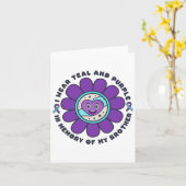 Ik Draag Turkoois En Paars Ter Herinnering Aan De Kaart (Gele Bloem)