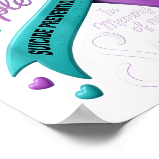 Ik Draag Turkoois En Paars Ter Nagedachtenis Aan M Poster (Hoek)