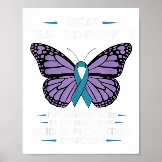 Ik Draag Turkoois En Paars Zelfmoordbewustzijn Men Poster (Voorkant)