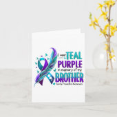 Ik Draag Turkoois Paars Ter Herinnering Aan De Zel Kaart (Gele Bloem)