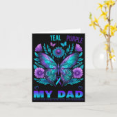 Ik Draag Turkoois Paars Ter Herinnering Aan Mijn V Kaart (Gele Bloem)