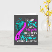 Ik draag turkoois paars ter nagedachtenis aan mijn kaart (Gele Bloem)