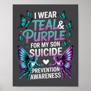 Ik draag turkoois & paars voor de suïcidepreventie poster
