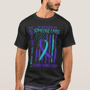 Ik draag turkoois paars voor iemand die ik mis Sui T-shirt