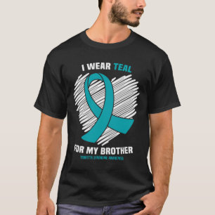 Ik draag turkoois voor mijn broer met het Tourette T-shirt
