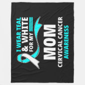 Ik Draag Turquoise En Wit Mijn Moeder Baarmoederha Fleece Deken (Voorkant)