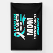Ik draag turquoise en wit mijn moeder baarmoederha spandoek (Verticaal)