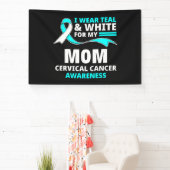 Ik draag turquoise en wit mijn moeder baarmoederha spandoek (Insitu)