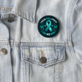 Ik Draag Turquoise Voor Mijn Moeder Ronde Button 5,7 Cm (In situ)