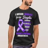 Ik Draag Violet Hodgkin's Lymfoom Bewustheid T-shirt (Voorkant)