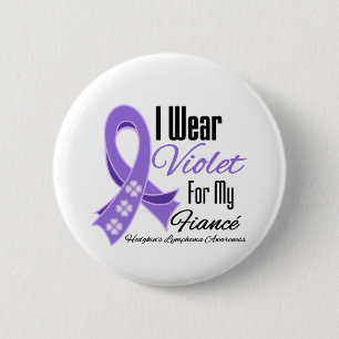 Ik Draag Violet Hodgkin's Lymphoma Fiancé Ronde Button 5,7 Cm