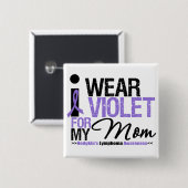 Ik Draag Violet voor mijn moeder Vierkante Button 5,1 Cm (Voorkant /achterkant)