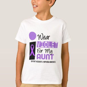 Ik Draag Violet voor mijn tante 9 Hodgkins Lymfoom T-shirt