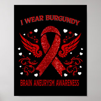 Ik Draag voor bewustwording van hersenaneurysma Poster