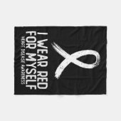 Ik Draag voor mezelf hartziekte bewustzijn voor Fleece Deken (Voorkant (Horizontaal))