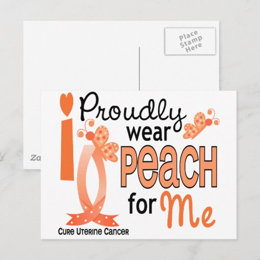 Ik Draag voor mij 27 baarmoederhalskanker Briefkaart (Voorkant / Achterkant)