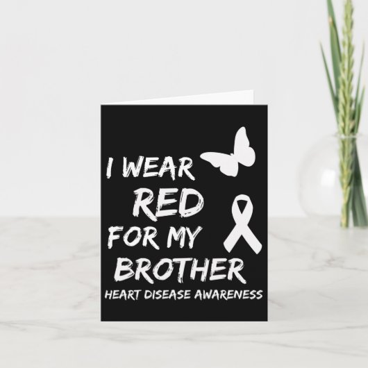 Ik Draag voor mijn broer lint hart- en vaatziekten Kaart (Voorkant)