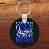 Ik Draag voor mijn broertje Alopecia Awareness Sleutelhanger (Voorkant)